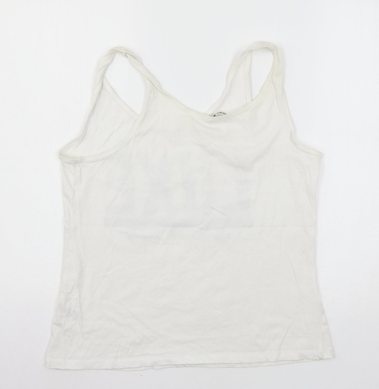pep & co Womens White  Jersey Basic Tank Size 16  - Luxe