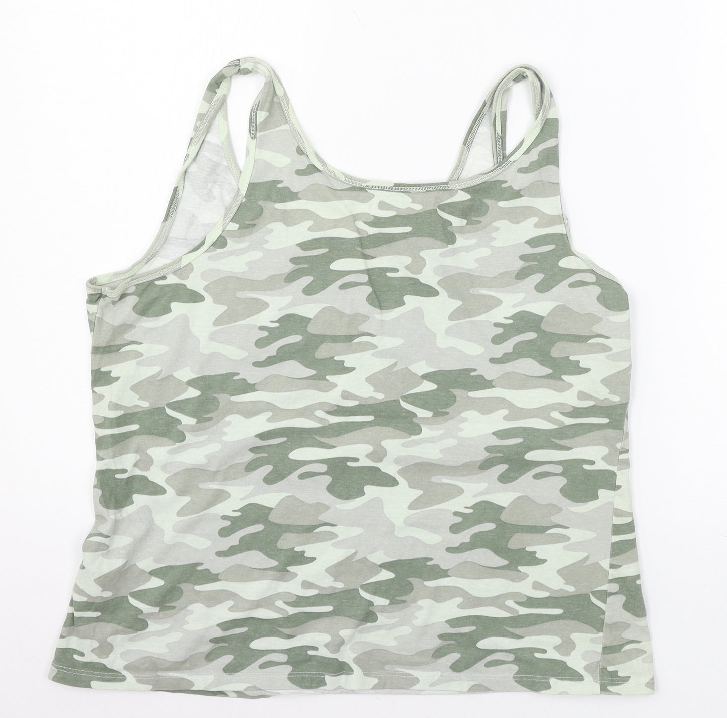 PEP & Co Womens Green Camouflage Jersey Basic Tank Size L