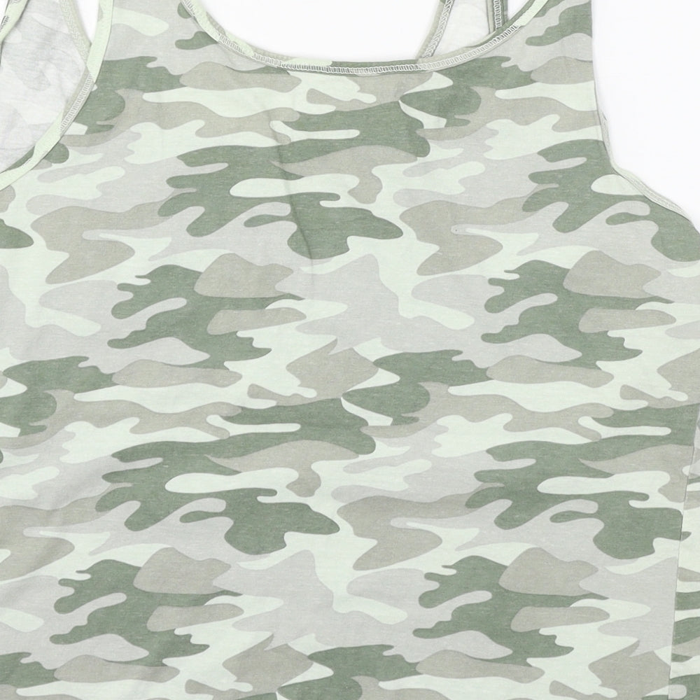 PEP & Co Womens Green Camouflage Jersey Basic Tank Size L