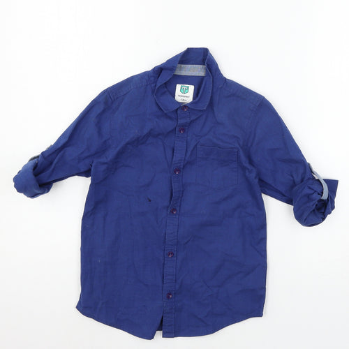 Team Spirit Boys Black   Basic Button-Up Size 7-8 Years