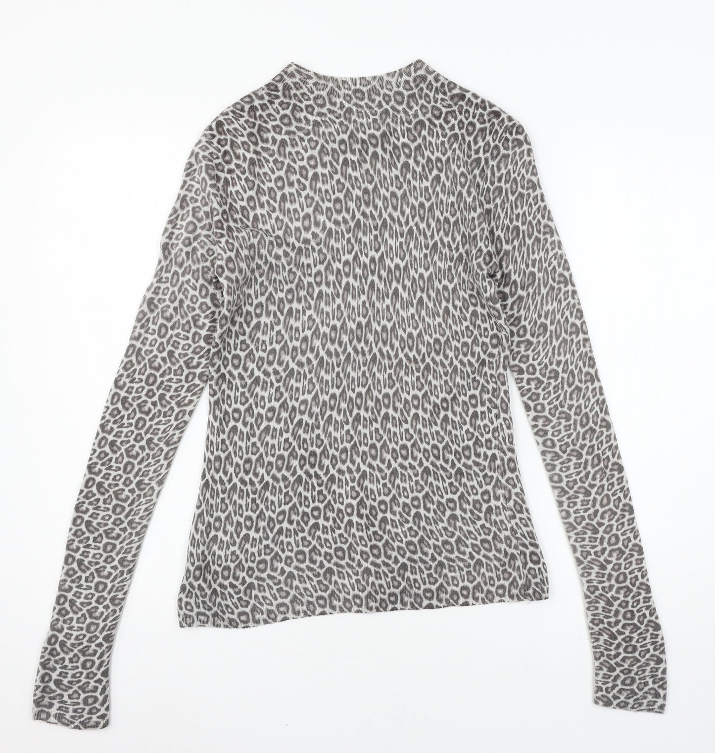 Atmosphere Womens Green Animal Print Knit Pullover Jumper Size 6