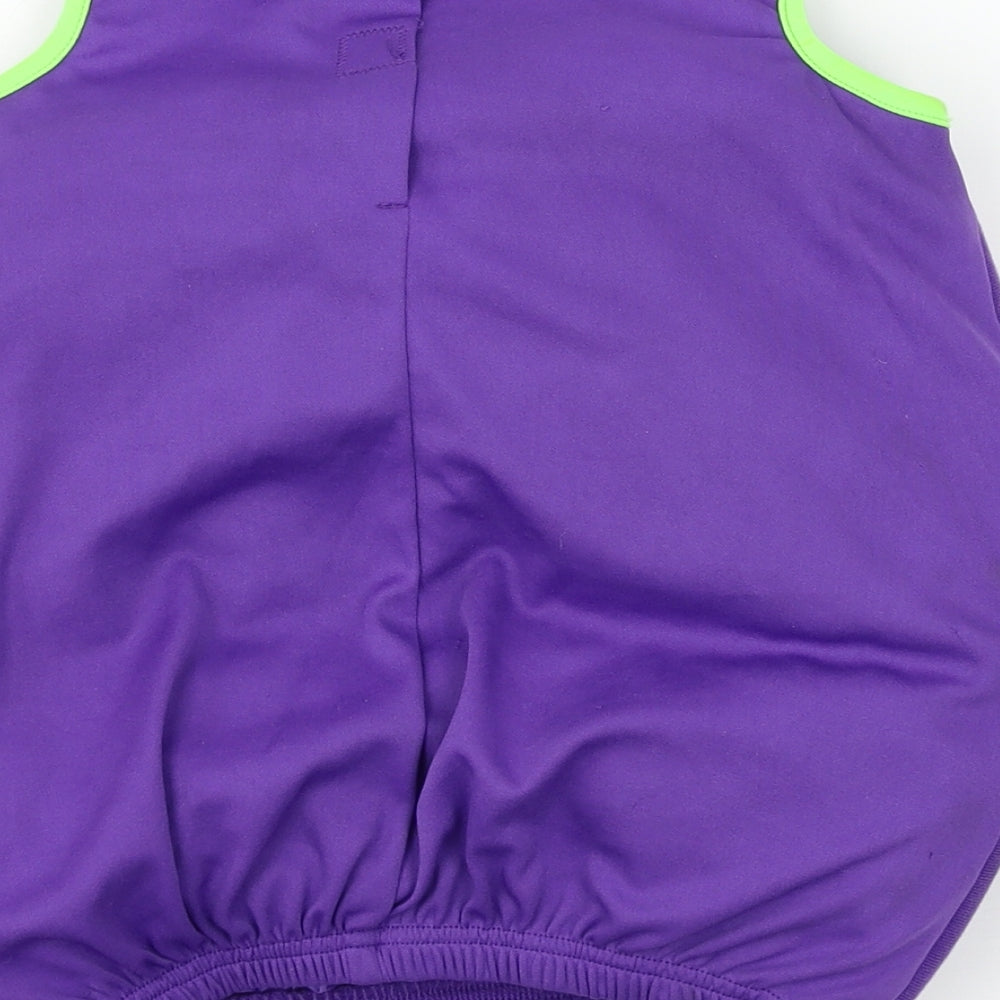 George Girls Purple Geometric Jersey Top One Piece Size 2 Years  - Spider Fancy Dress