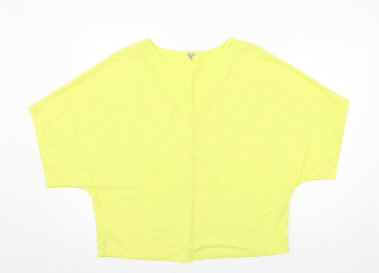 OVS Womens Yellow  Jersey Basic Blouse Size M