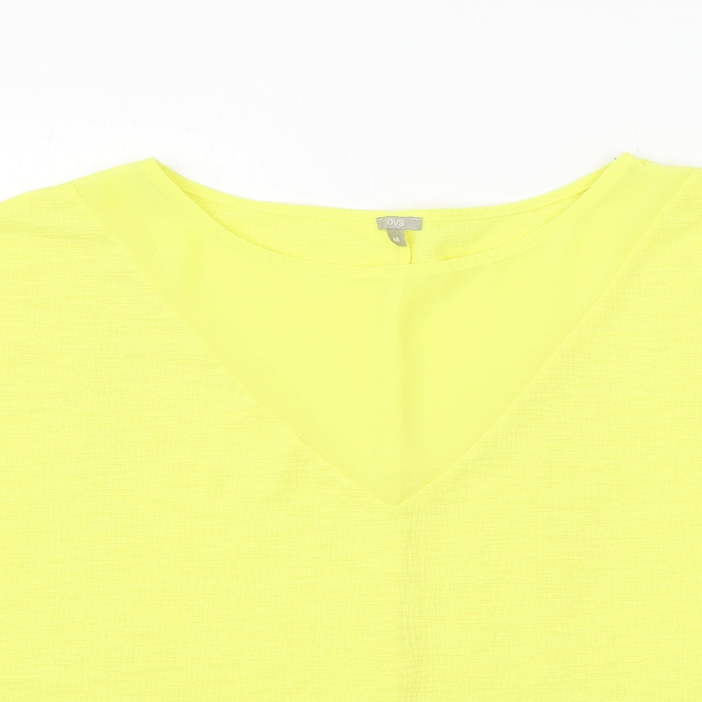 OVS Womens Yellow  Jersey Basic Blouse Size M