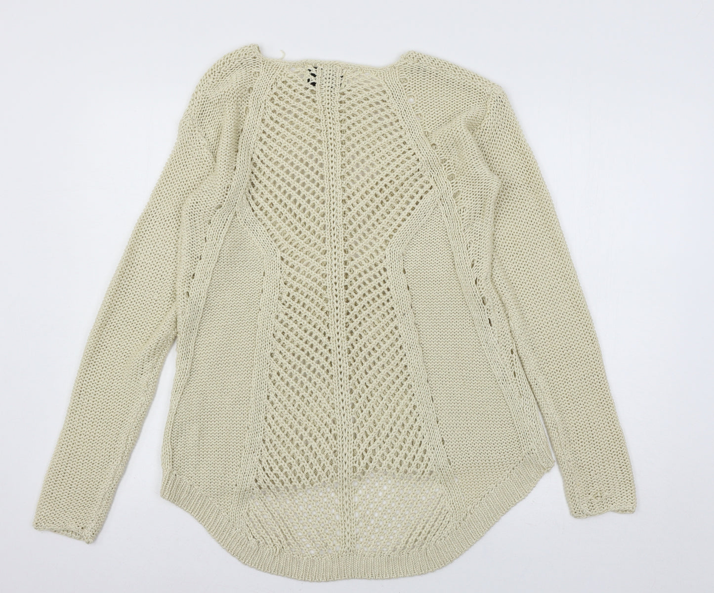 Papaya Womens Beige  Knit Pullover Jumper Size 12