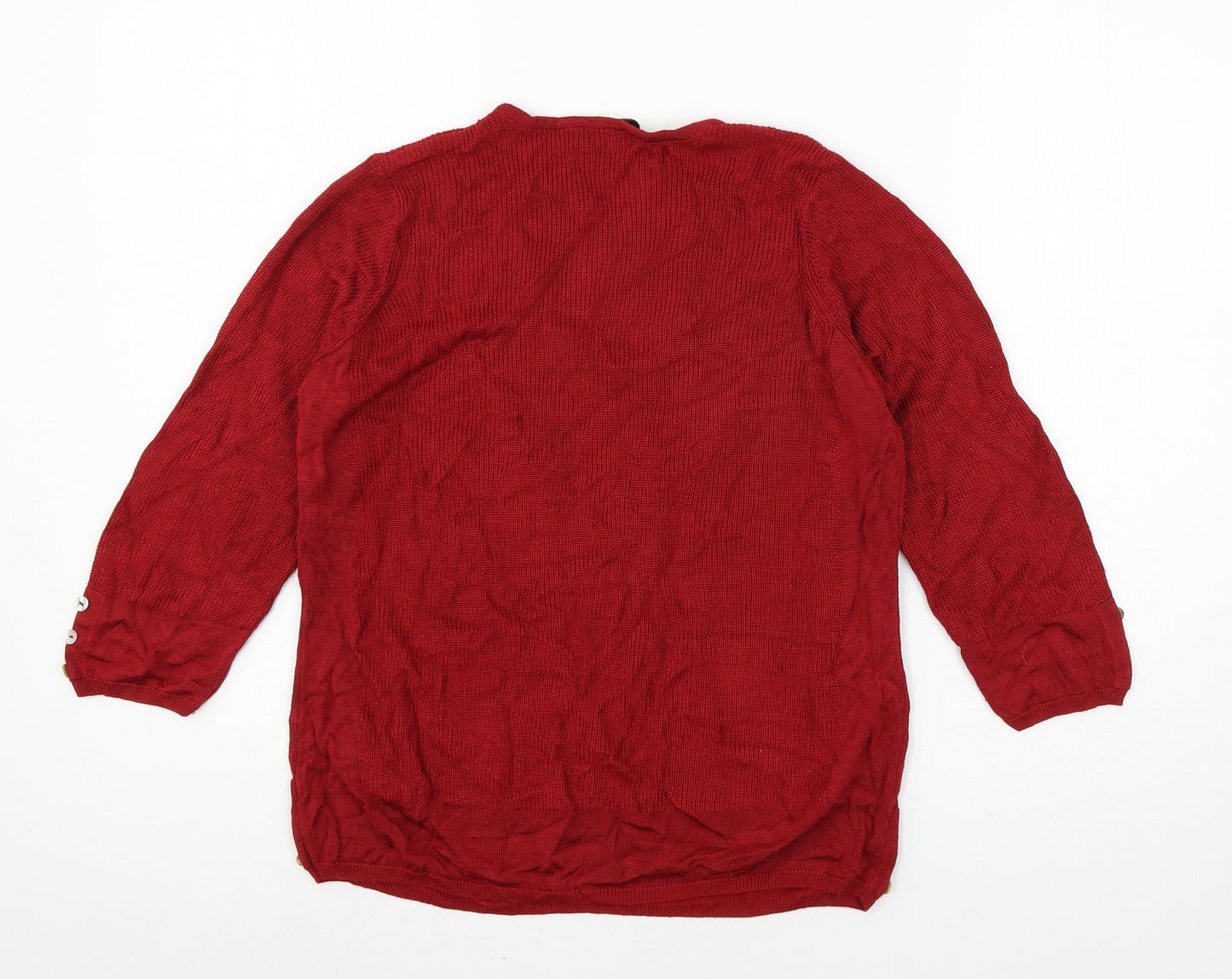 Marks and Spencer Womens Red  Knit Pullover Jumper Size 12