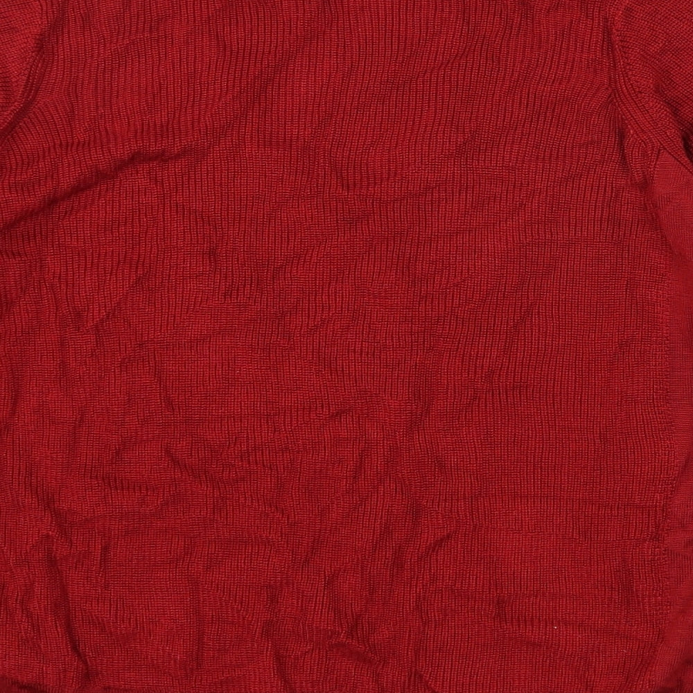 Marks and Spencer Womens Red  Knit Pullover Jumper Size 12