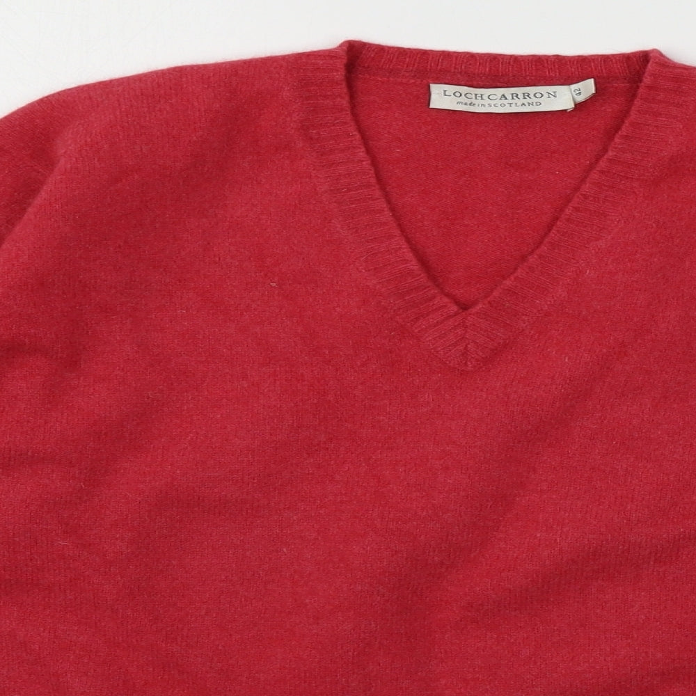 Lochcarron of Scotland Womens Pink  Knit Pullover Jumper Size 14