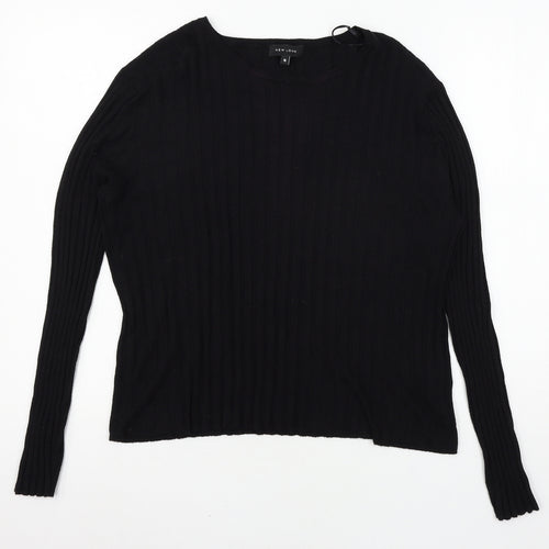 New Look Womens Black  Knit Pullover Jumper Size L