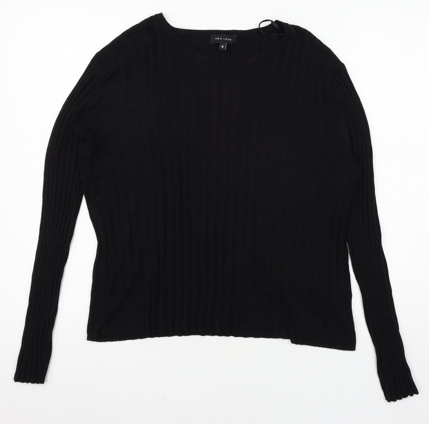 New Look Womens Black  Knit Pullover Jumper Size L