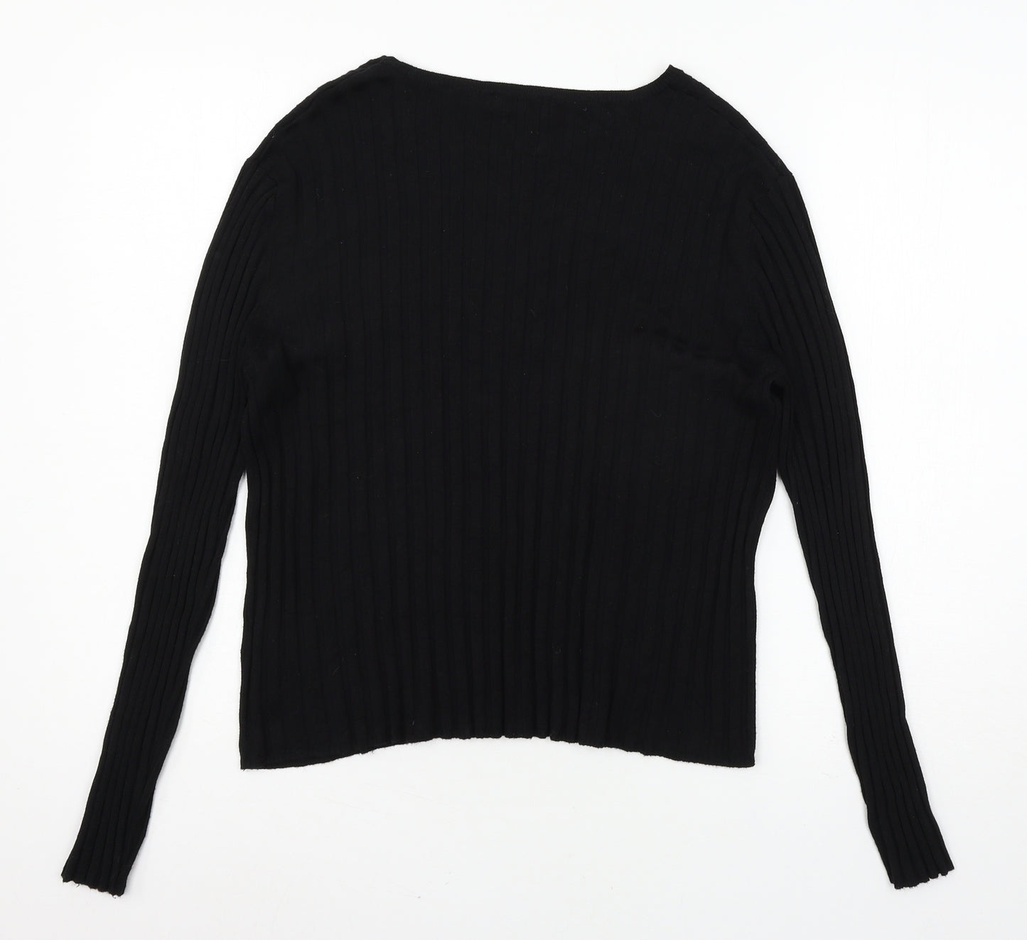 New Look Womens Black  Knit Pullover Jumper Size L