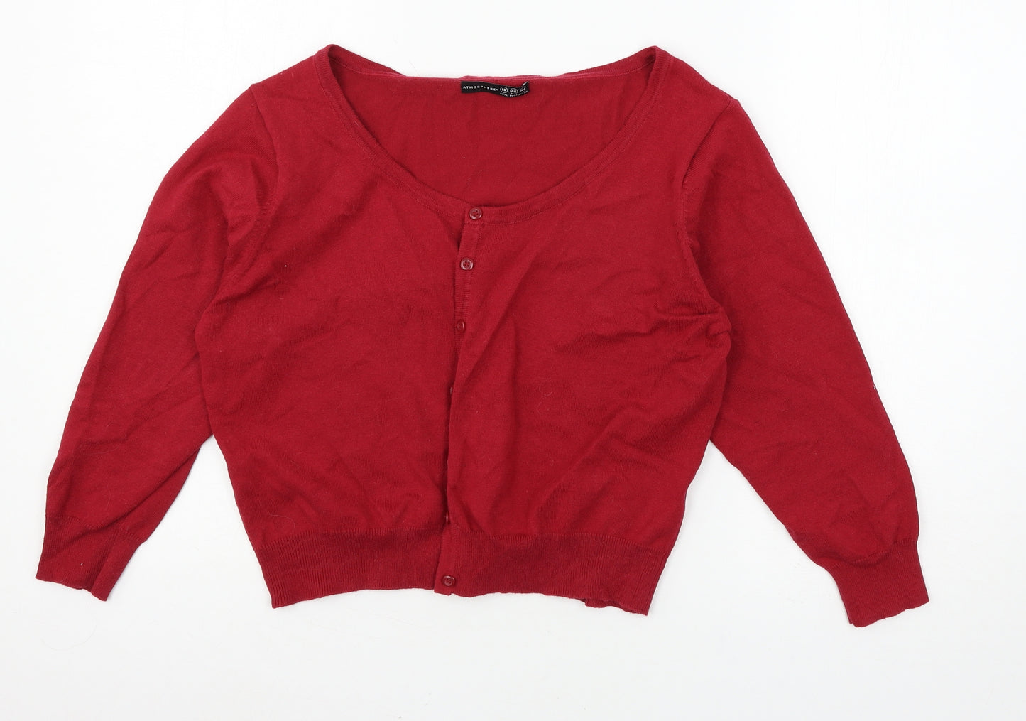 Atmosphere Womens Red  Knit Cardigan Jumper Size 18
