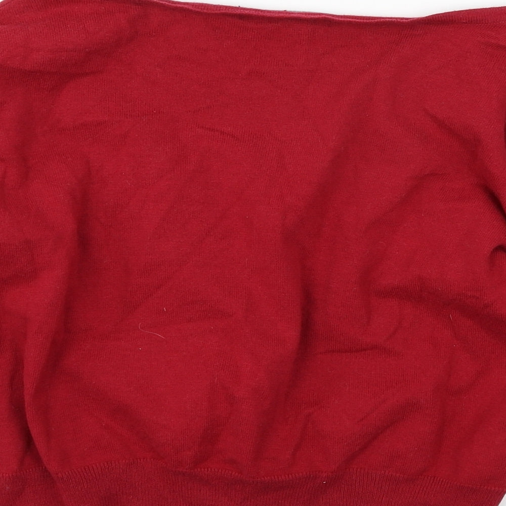 Atmosphere Womens Red  Knit Cardigan Jumper Size 18