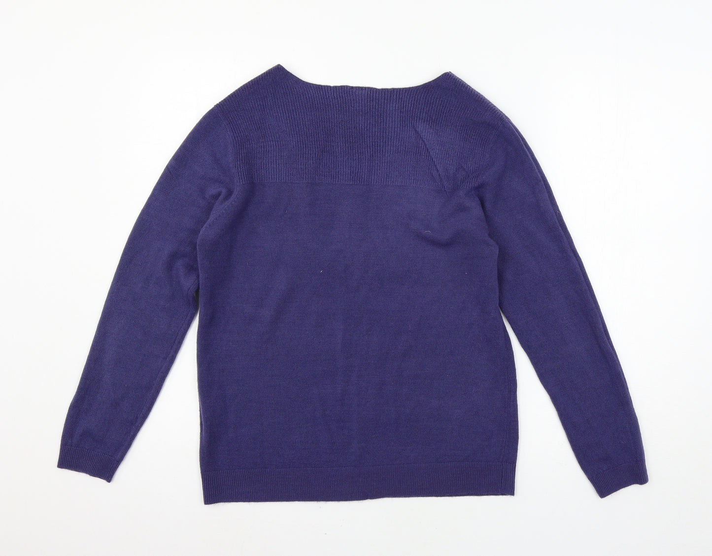 Essentials Womens Blue  Knit Pullover Jumper Size 10
