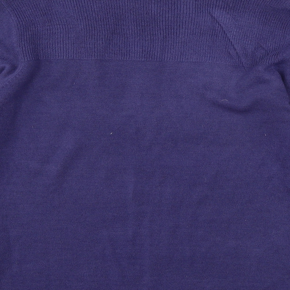 Essentials Womens Blue  Knit Pullover Jumper Size 10