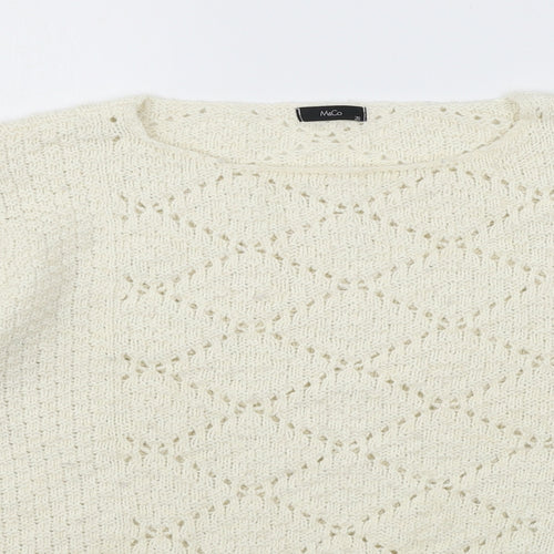 M&Co Womens Ivory  Knit Pullover Jumper Size 20
