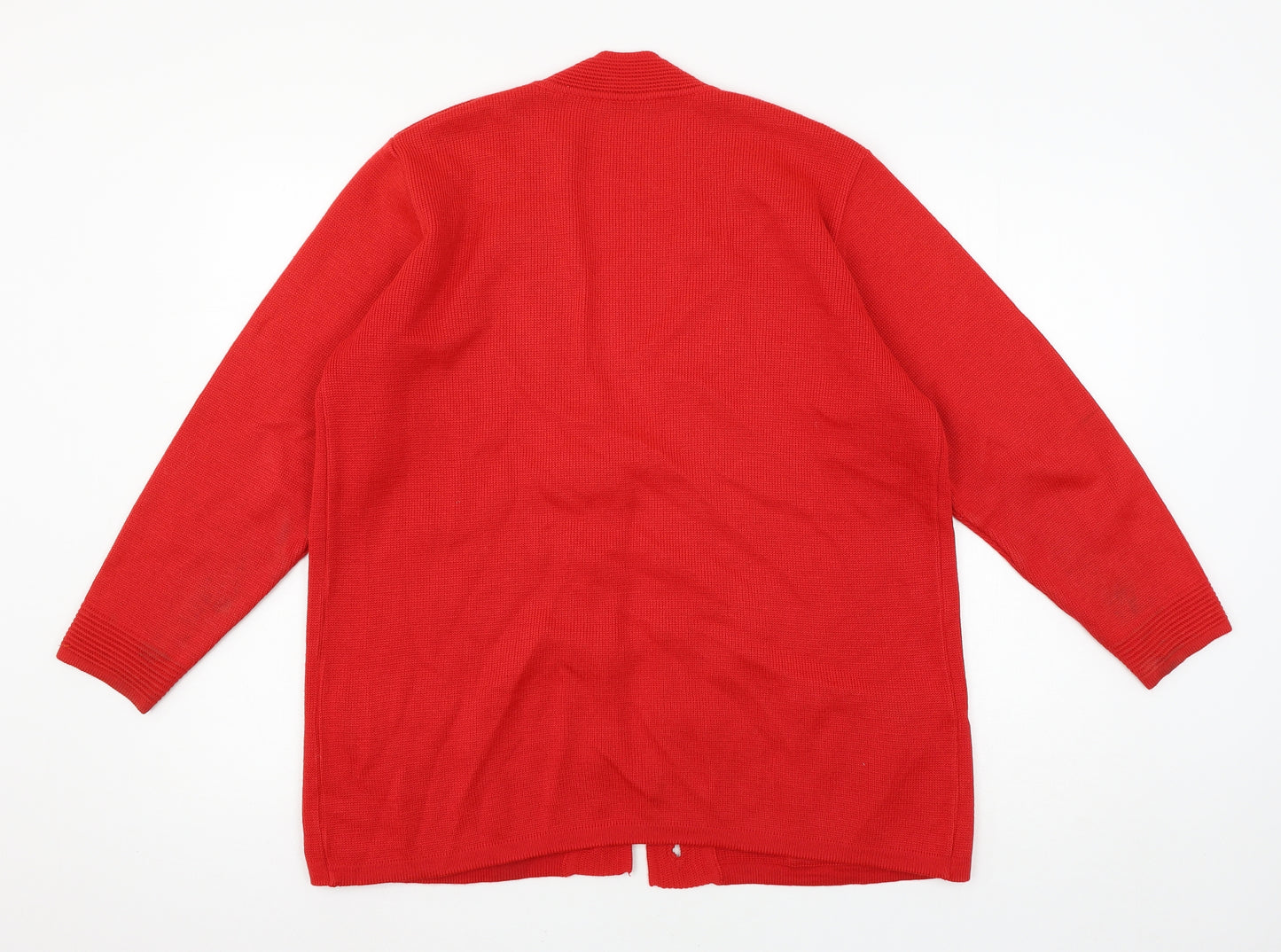 GRazia Womens Red  Knit Cardigan Jumper Size 12