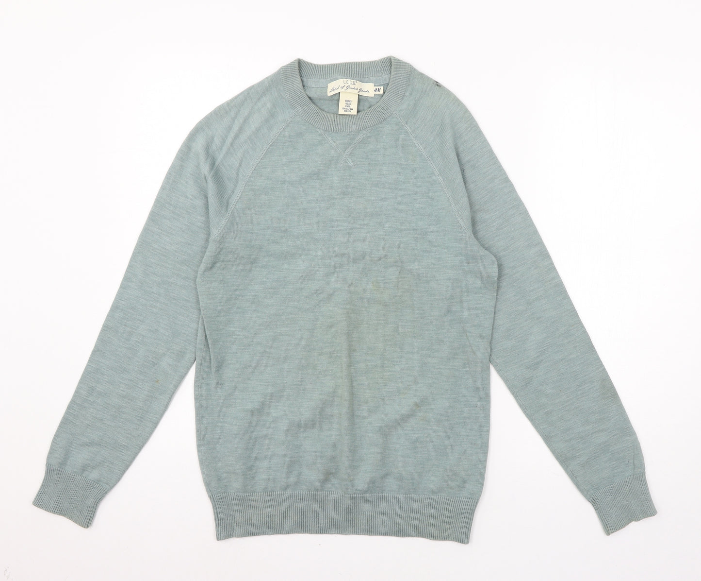 H&M Mens Green  Knit Pullover Jumper Size XS
