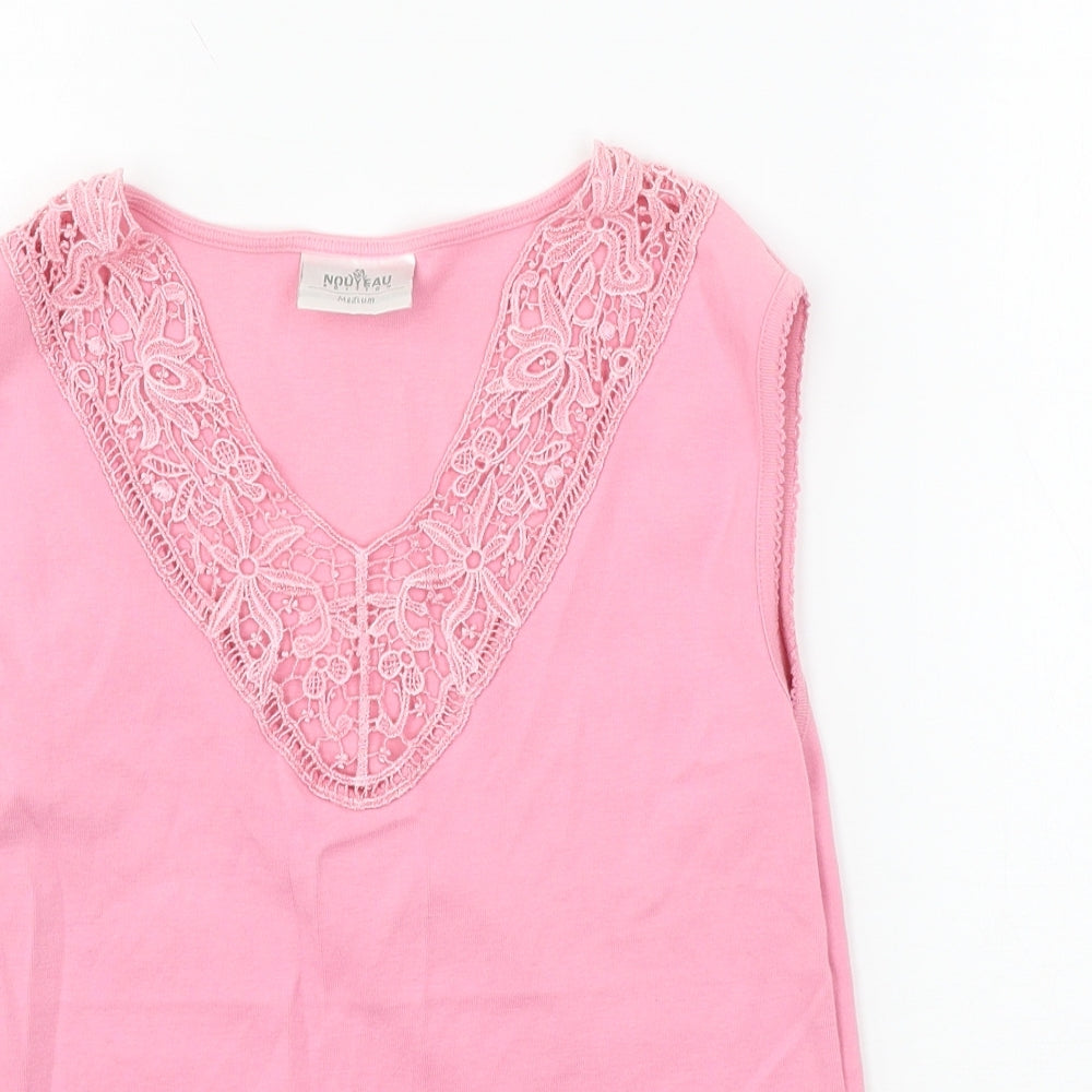Nouveau Edition Womens Pink  Jersey Basic Tank Size M