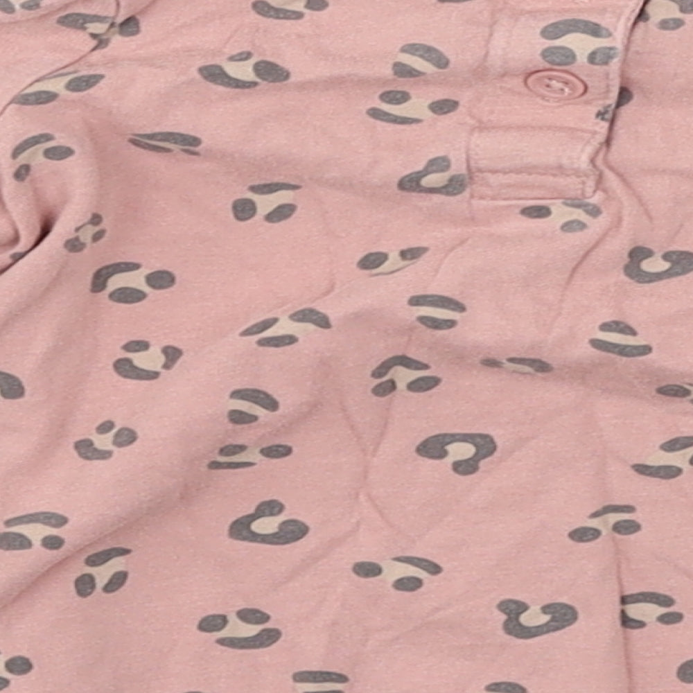 Matalan Girls Pink Animal Print Jersey Basic T-Shirt Size 9-12 Months