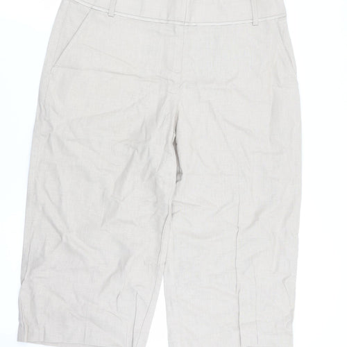 Preworn Womens Beige   Capri Trousers Size 30 in