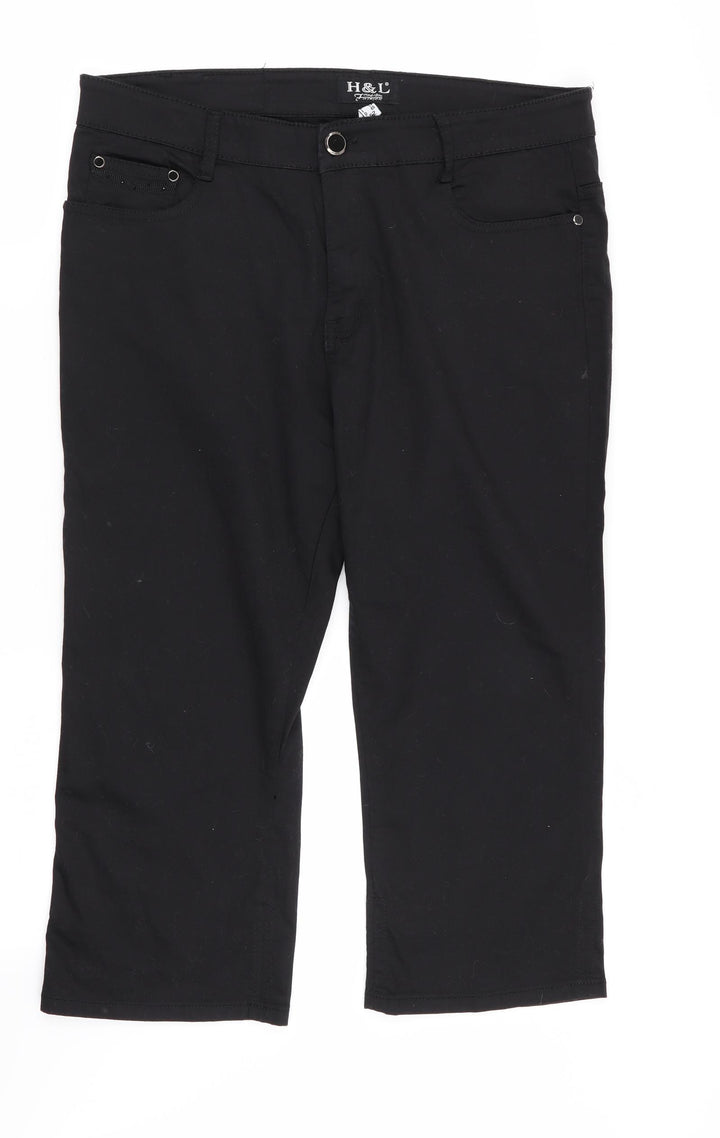 H&L Womens Black Capri Jeans Size 34 in L22 in