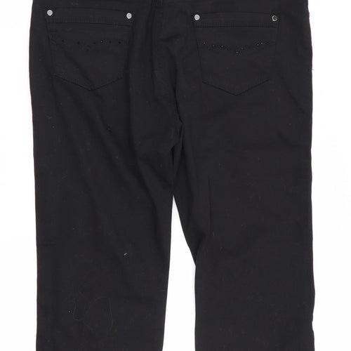 H&L Womens Black   Capri Jeans Size 34 in L22 in