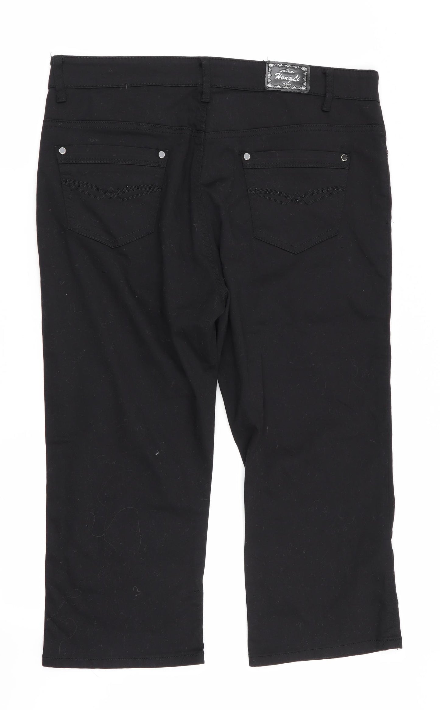 H&L Womens Black   Capri Jeans Size 34 in L22 in