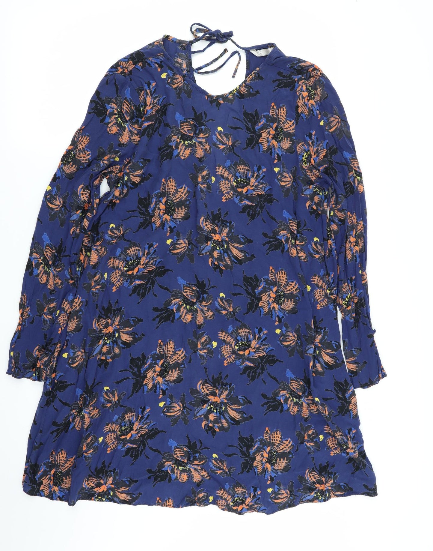 Zara Womens Blue Floral  Fit & Flare  Size 10