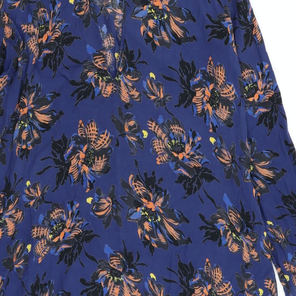 Zara Womens Blue Floral  Fit & Flare  Size 10