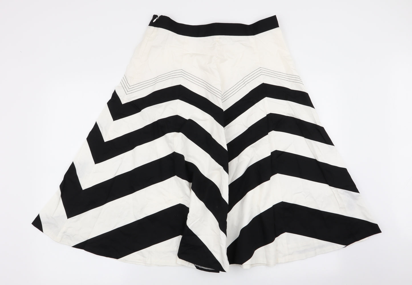 Preworn Womens Multicoloured Striped  Flare Skirt Size 30 in