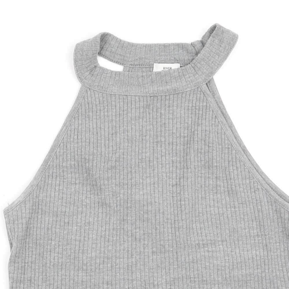 River Island Womens Grey   Basic Tank Size 10