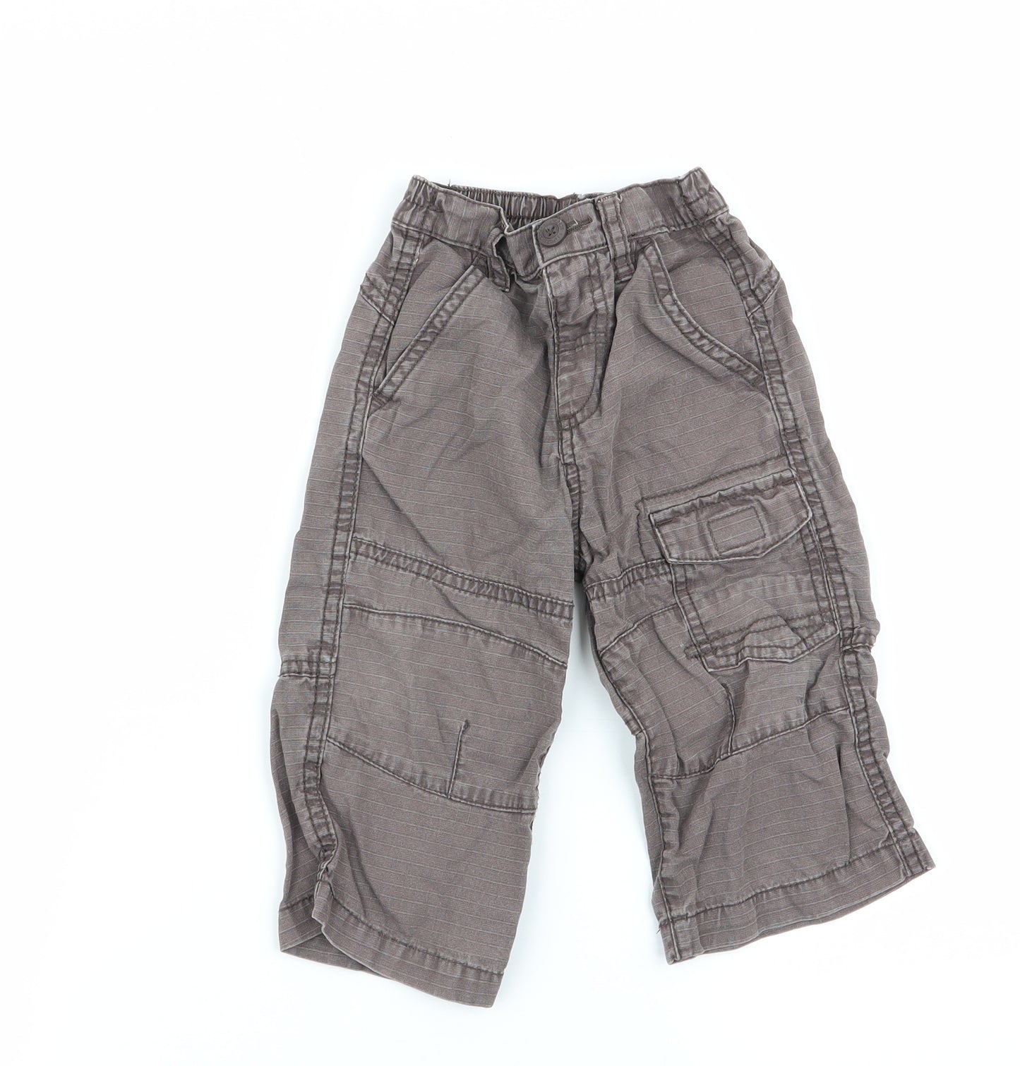 Asda George Boys Brown   Cargo Trousers Size 9-12 Months