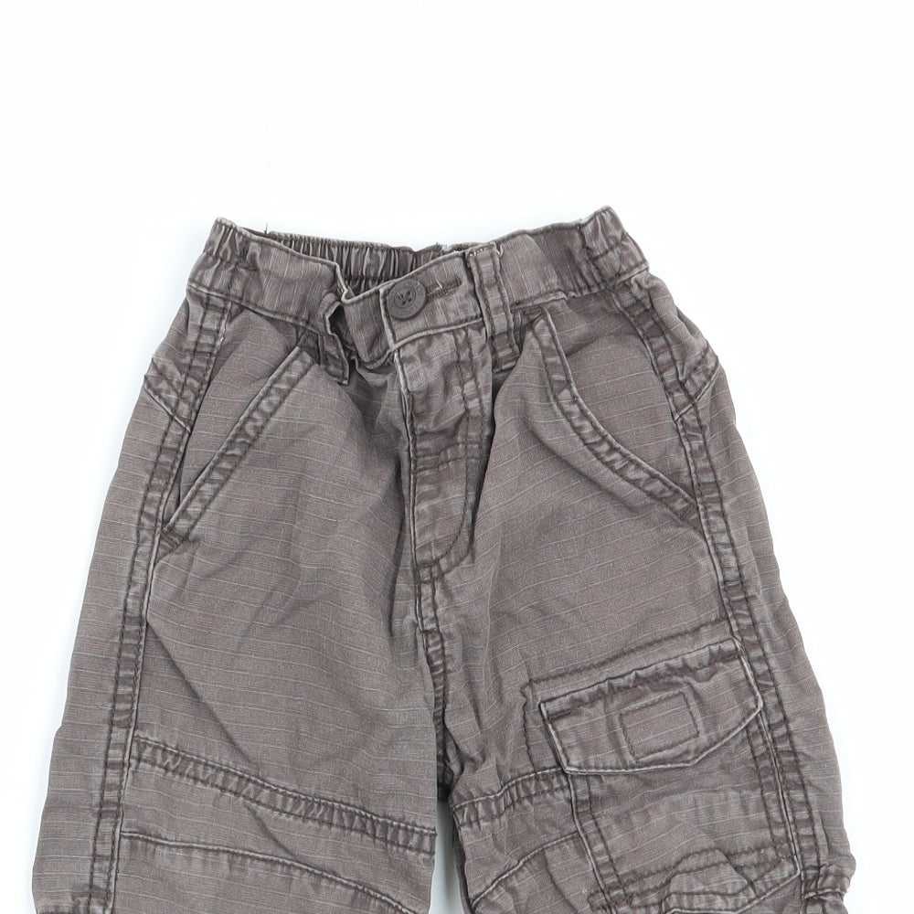 Asda George Boys Brown   Cargo Trousers Size 9-12 Months