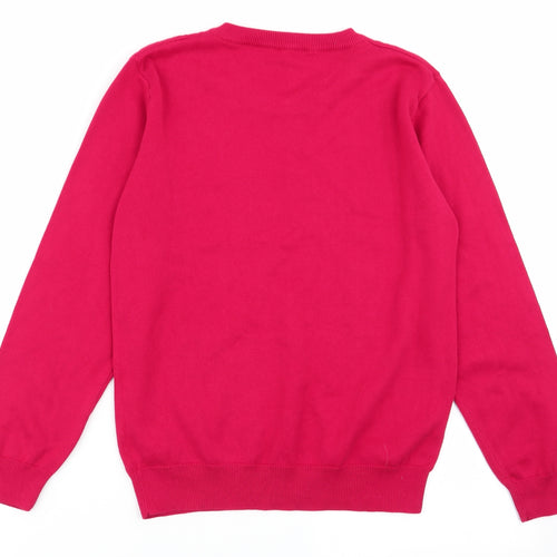 Asda George Girls Red   Pullover Jumper Size 10-11 Years