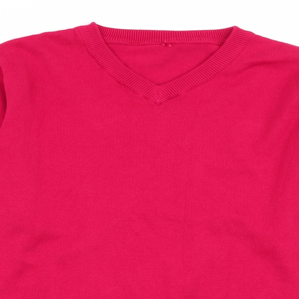 Asda George Girls Red   Pullover Jumper Size 10-11 Years
