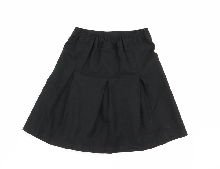 Preworn Girls Black   Pleated Skirt Size 3-4 Years
