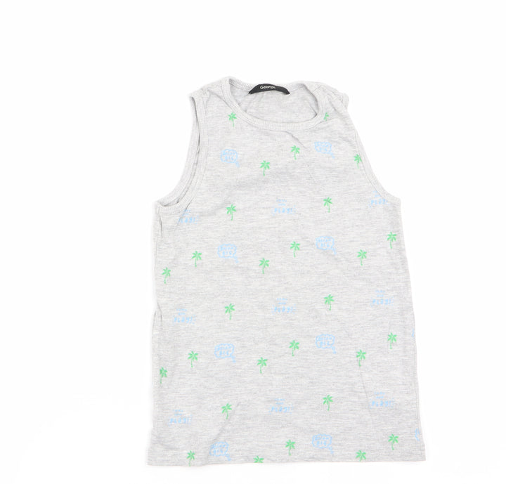 Asda George Boys Grey   Basic Tank Size 5-6 Years