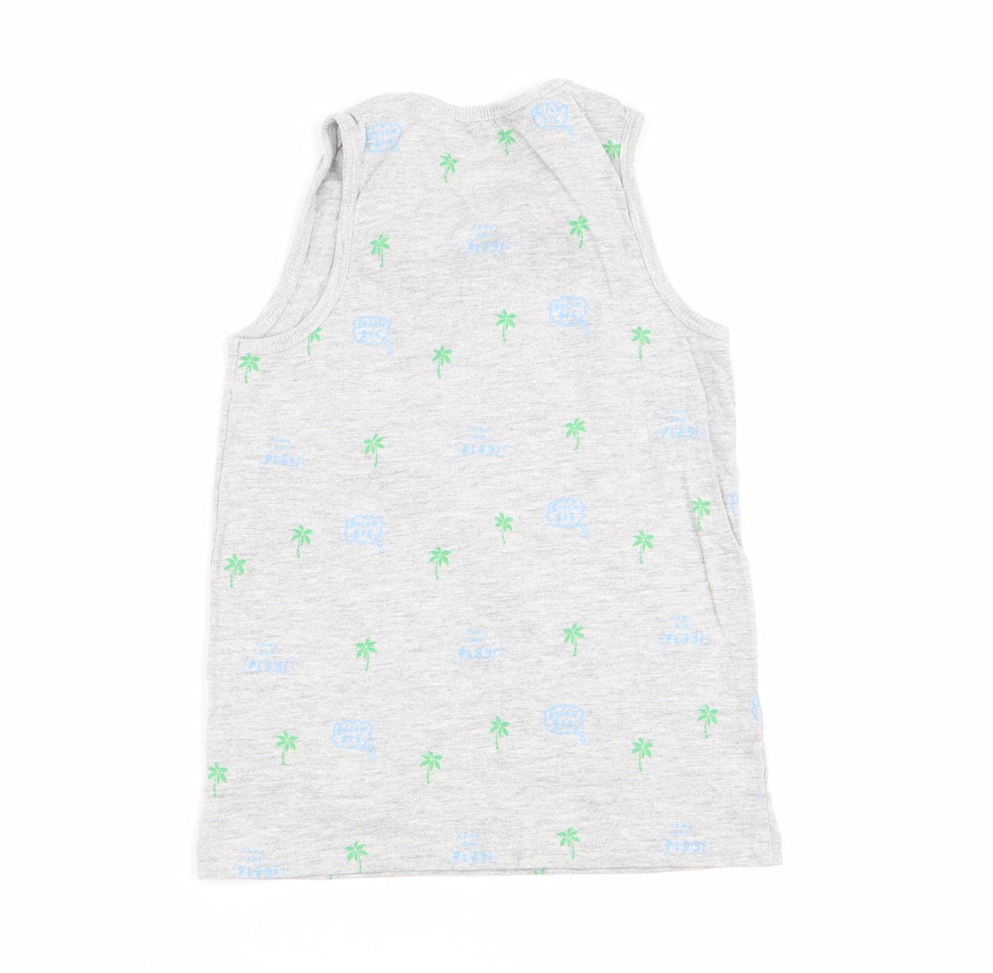 Asda George Boys Grey   Basic Tank Size 5-6 Years