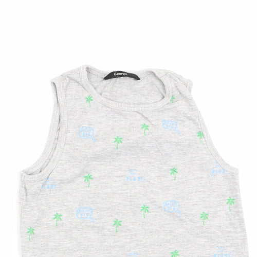 Asda George Boys Grey   Basic Tank Size 5-6 Years