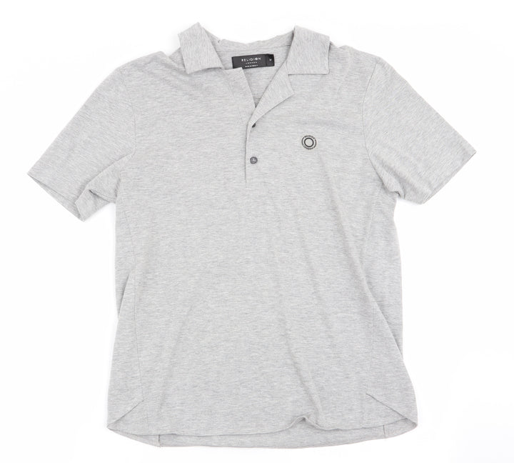 Religion Mens Grey Polo Size M