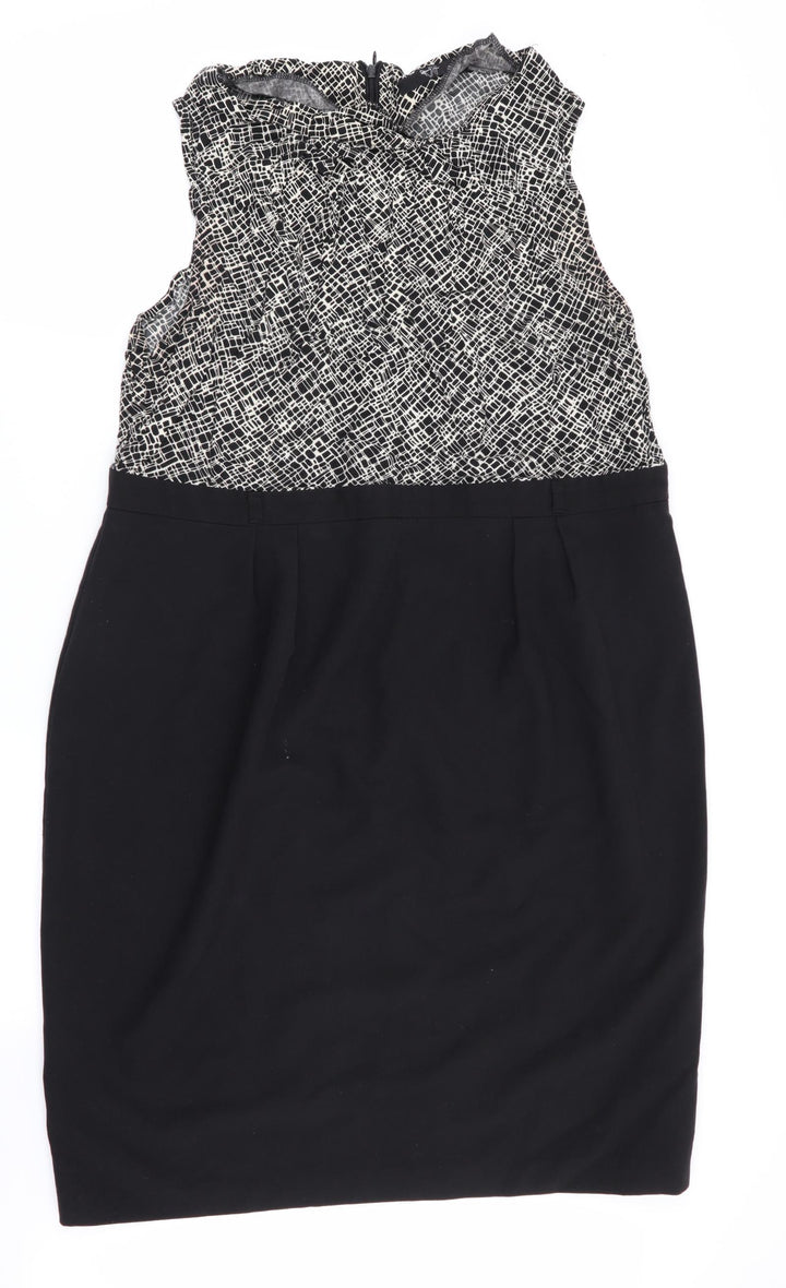 BHS Womens Multicoloured Geometric Fit & Flare Size 20