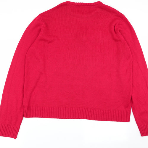 Cedar Wood State Mens Red   Pullover Jumper Size 2XL  - christmas