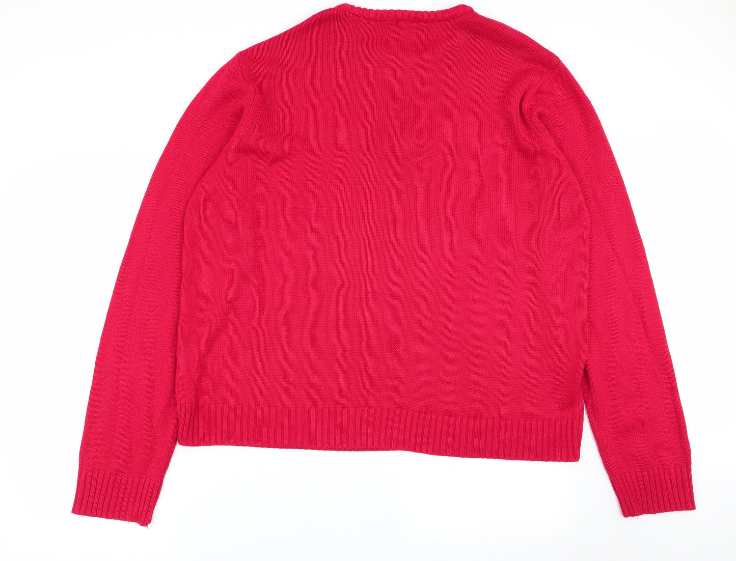 Cedar Wood State Mens Red   Pullover Jumper Size 2XL  - christmas