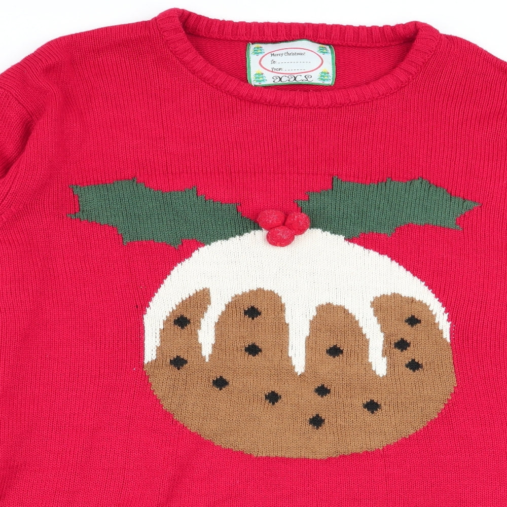 Cedar Wood State Mens Red   Pullover Jumper Size 2XL  - christmas