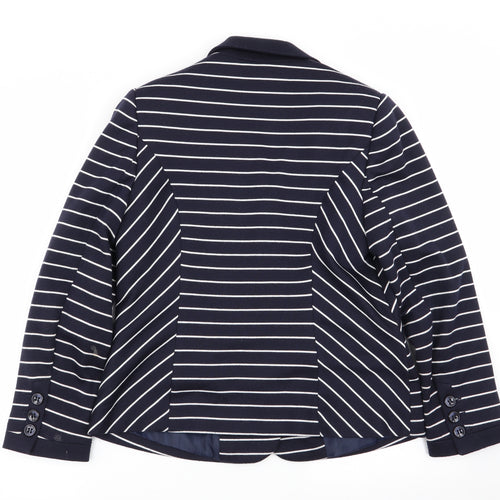 isle Womens Multicoloured Striped  Jacket Blazer Size 12