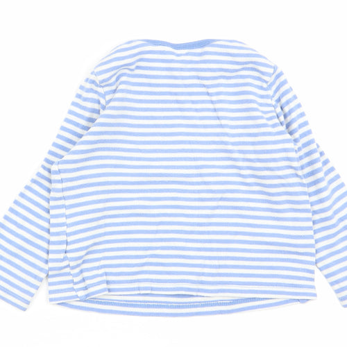 F&F Boys Multicoloured Striped  Babydoll Pyjama Top Size 18-24 Months