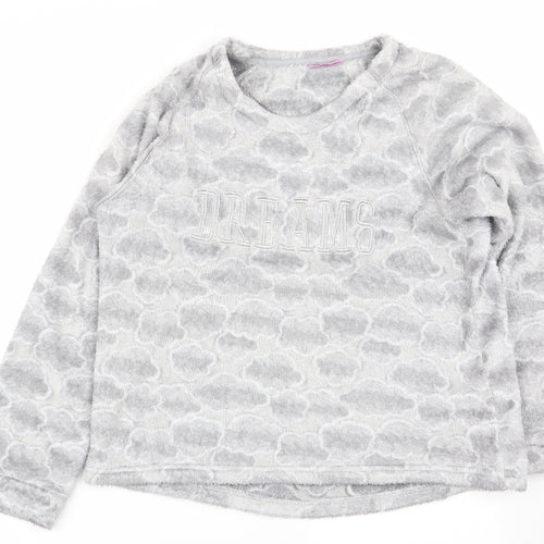 ESMARA Womens Grey Geometric  Babydoll Pyjama Top Size 14