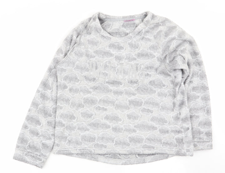 ESMARA Womens Grey Geometric Babydoll Pyjama Top Size 14
