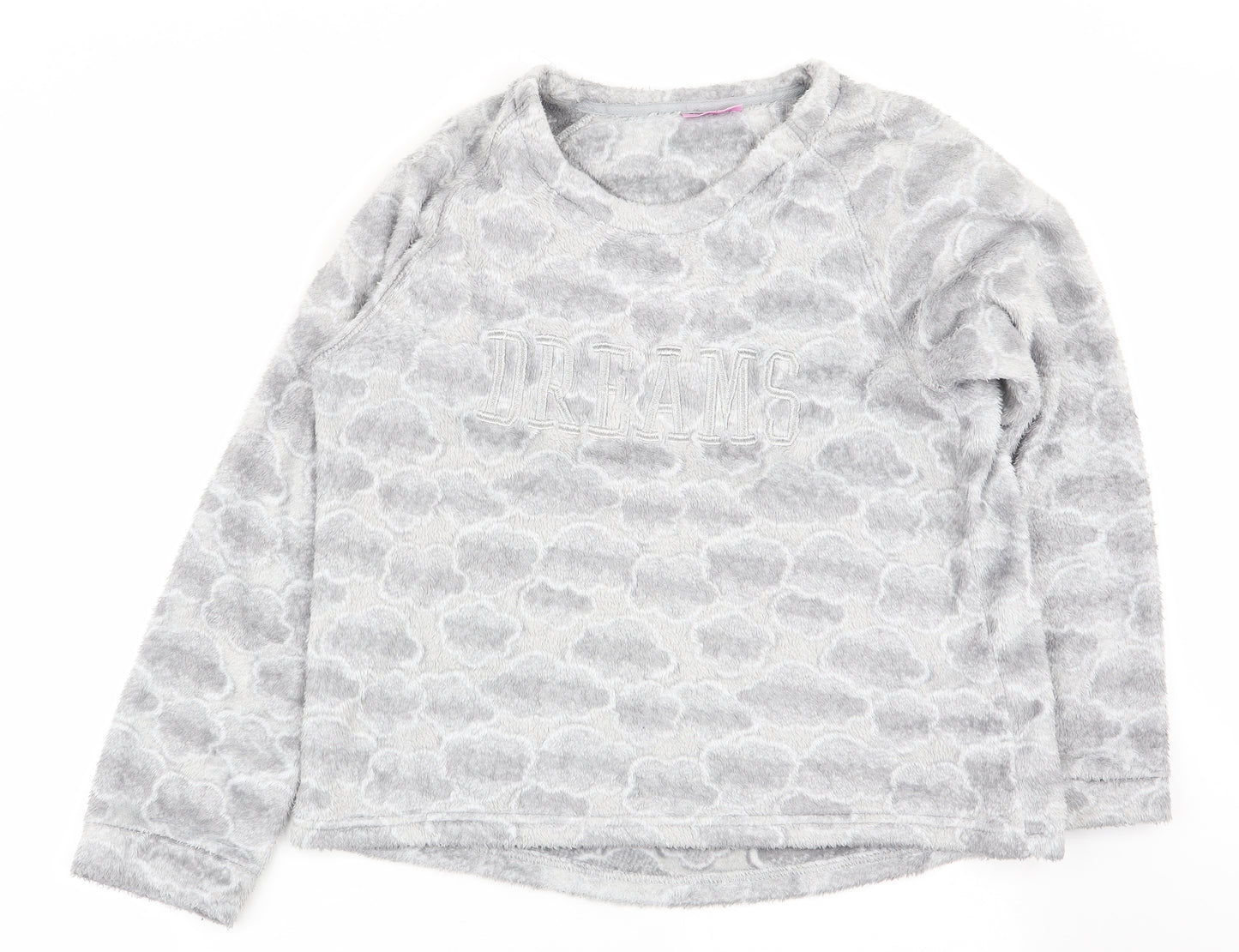ESMARA Womens Grey Geometric  Babydoll Pyjama Top Size 14